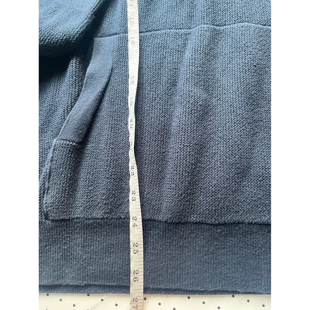Banana Republic Mens XL Navy Blue 100% Cotton Knit Hoodie Sweater Pullover XL